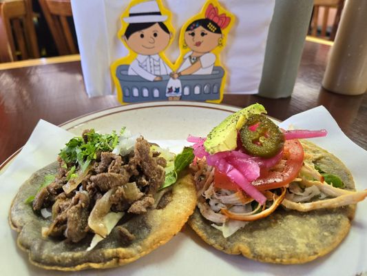 Kiikibaa signature dishes Salbutes (deep-fried tortillas with toppings), Panuchos (tortillas stuffed with refried beans), Cochinita Pibil